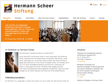 Tablet Screenshot of hermann-scheer-stiftung.de